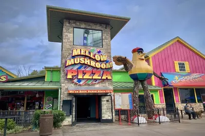 Mellow Mushroom is one of the great restaurants at The Island in Pigeon Forge