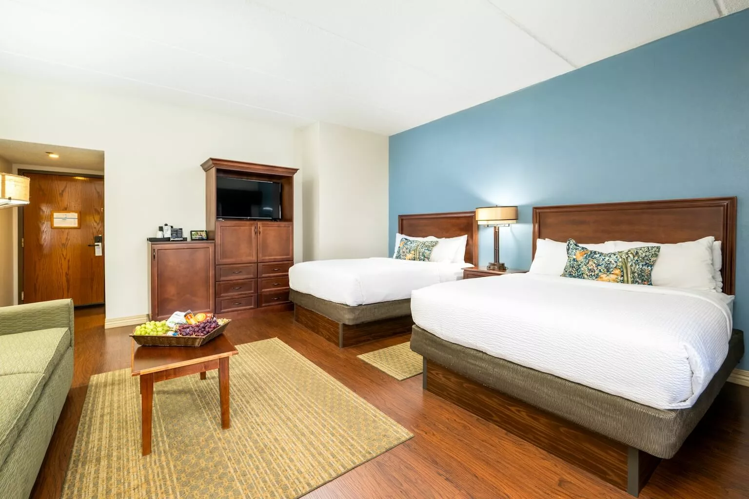 Two queen beds in hotel room