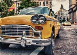 Vintage taxi in New York