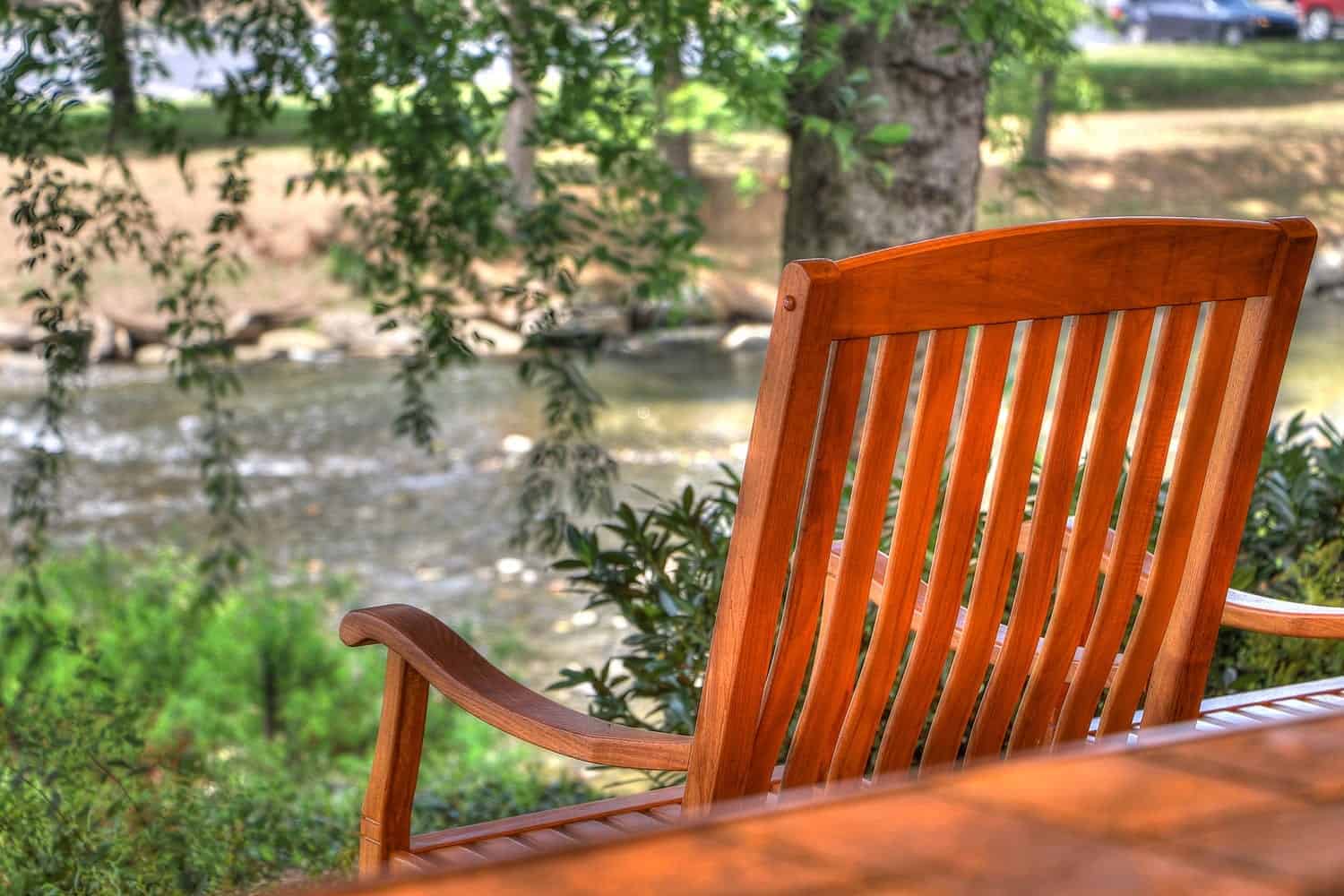 Relax in a chair on the Little Pigeon River in Pigeon Forge, TN