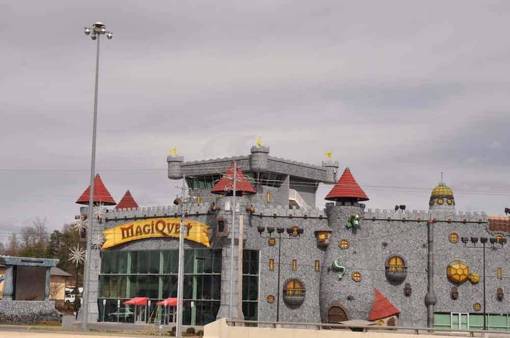 The MagiQuest castle in Pigeon Forge TN.