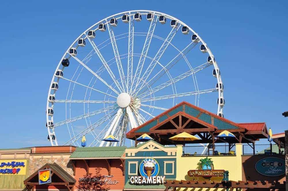 The Great Smoky Mountain Wheel at The Island in Pigeon Forge.