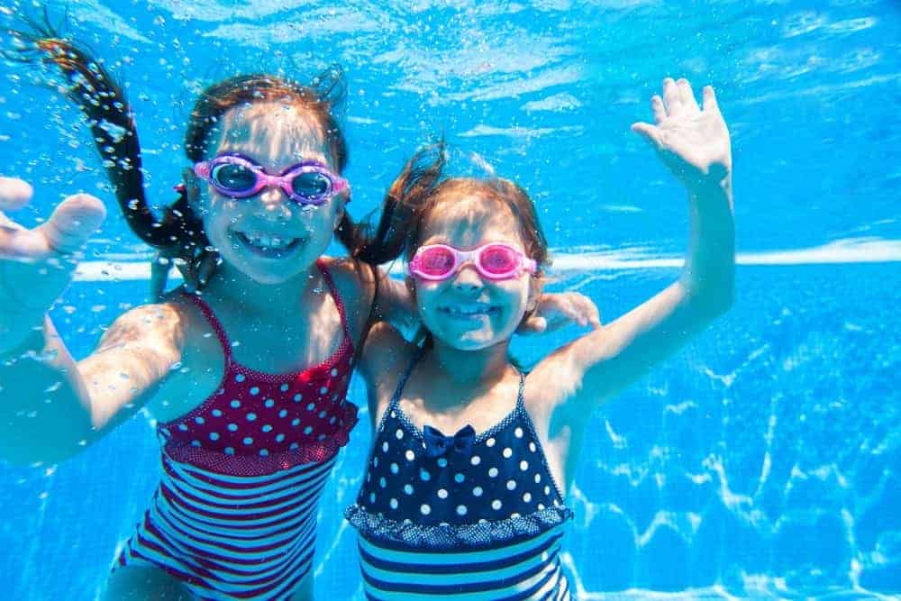 kids having fun in pool