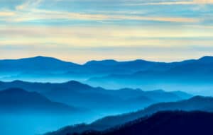 blue smoke in Smoky Mountains