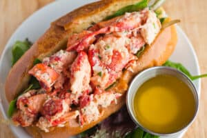 lobster roll with butter