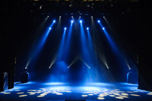 show stage with spotlights 